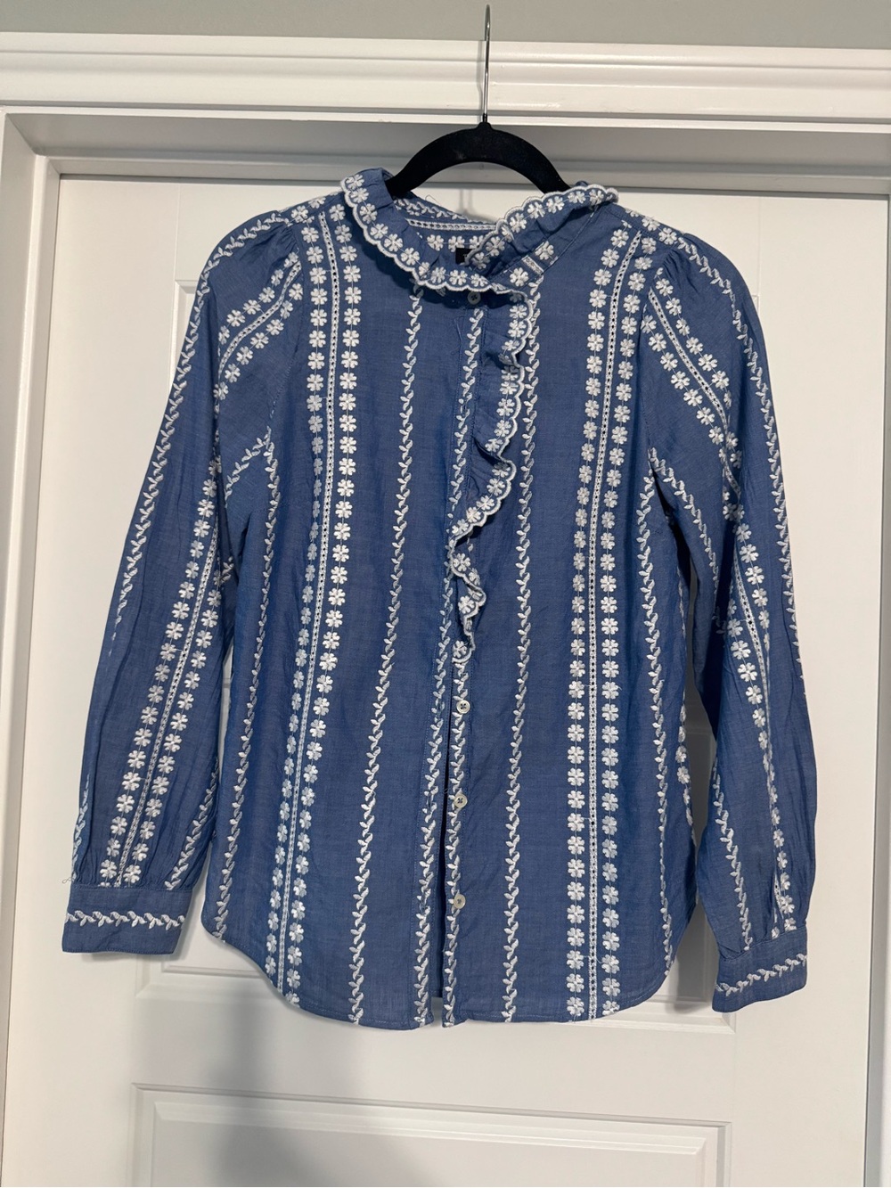 100% Cotton Blouse with Embroidery